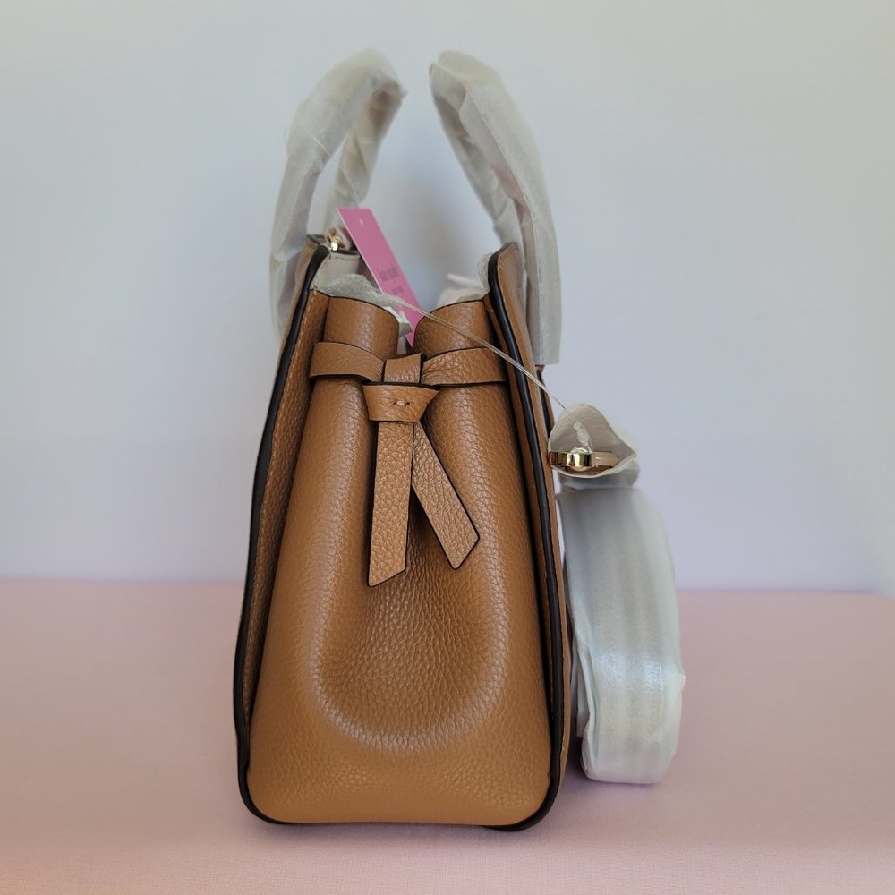 KATE SPADE Knott Pebbled Leather MEDIUM Satchel & Slim Bifold Wallet- Bungalow ⭐ - Picture 5 of 16